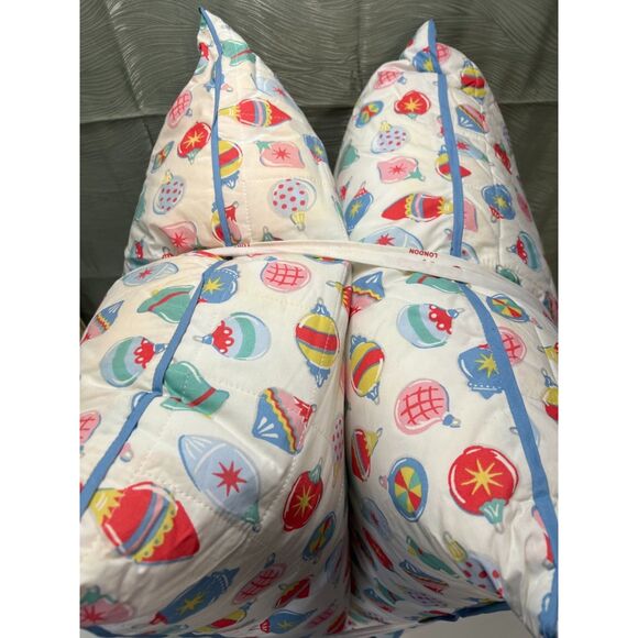 NWT 2 Cath Kidston Christmas Baubles Pastel Euro-Shams. - Picture 8 of 8